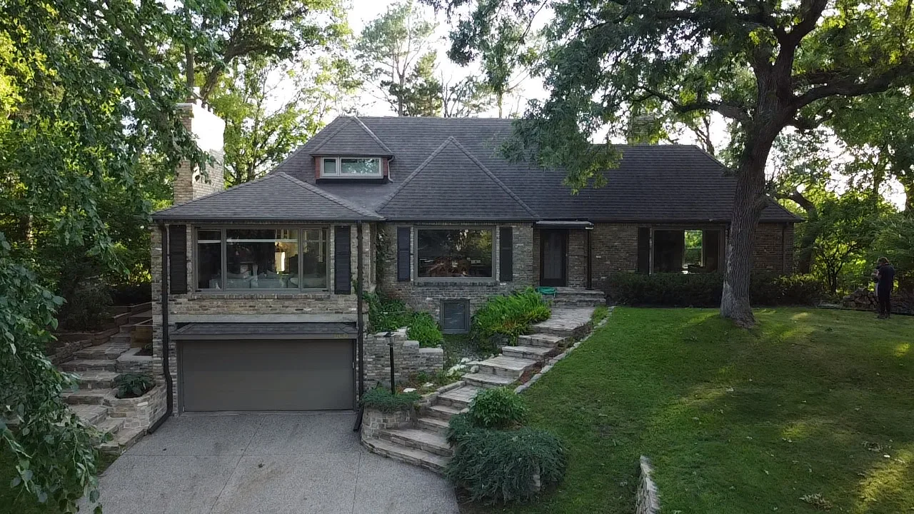Home surrounded by mature trees