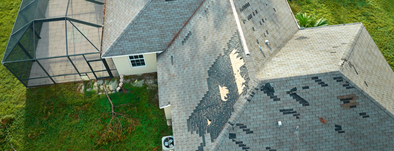 Shingles blown off house near Wayzata, MN